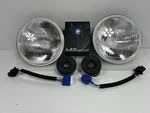Ihnzcb H4/9003 Led Headlight Bulbs With Plugs And 7 Round Glass H6024 Lens. Fixed Price $99.95.