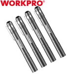 Workpro Led Set 4PC Aluminum Handheld Flashlight Pocket Torch. Fixed Price $18.99.
