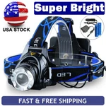 9900000000LM Headlamp Led Rechargeable Headlight Zoom Torch Flashlight. Fixed Price $11.98.