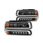 Headlights Assembly With Led Bulbs Compatible 1999-2002 Chevy Silverado .... Fixed Price $381.03.