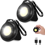 Workpro 2PC Magnetic Keychain Flashlight Cob W/hat Clip 3 Modes. Fixed Price $17.99.