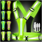 Topward Led Reflective Vest Running Gear, 8 Lights Colors Adjustable, Green. Fixed Price $21.99.