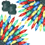 Joliyoou 2 50 Led Multicolored Christmas String Packs,. Fixed Price $18.99.