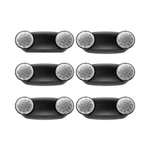 Spectsun 6 Pack Led Black Emergency Light With Battery Backup Round 2 Heads -.... Fixed Price $187.22.
