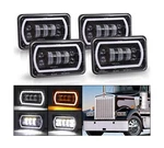 Movotor Off Road 4X6 Led Headlights With White/yellow Halo Seal Beam H4651 H4.... Fixed Price $135.29.