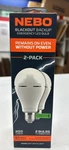 Nebo Blackout Backup Emergency Led Bulb + 1 Power Cap 60 Watt (pack Of 2). Fixed Price $28.99.