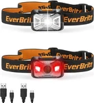 Everbrite Headlamps Rechargeable With Light Battery Powered Waterproof 2PACK. Fixed Price $22.99.