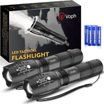 Pack Super Bright Flashlights 2000 Lumens Waterproof 5 Modes Adjustable Focus. Fixed Price $22.39.