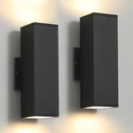 Tewei Led Square Up And Down Outdoor Wall Lights, Matte Black Exterior.... Fixed Price $88.83.