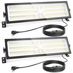 2 Pack Linkable Led Shop Light (built-in Outlet) 100W 15000LM Aluminum Plug.... Fixed Price $98.34.