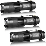 Ultrafire 3 Pack Mini Flashlights Focus Adjustable SK68 Single Mode Tactical Led. Fixed Price $23.46.