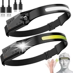 (2X) Led Headlamp,sensor Outdoor Headlight,all Perspectives Induction 230. Fixed Price $12.99.