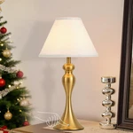Rechargeable Cordless Table Lamps, Battery Operated With Fabric Shade Fo.... Fixed Price $64.82.