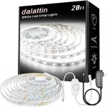Dalattin White Led Strip Lights, 20FT Dimmable Super Bright 24V Tape 6. Fixed Price $17.99.