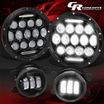 Nuvision Full Led Drl Projector Headlight+fog For 2007-2018 Jeep Wrangler. Fixed Price $77.99.