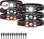 Headlamp Rechargeable 6PACK, 3000 Lumen Ultra-light Bright Flashlight W. Fixed Price $46.85.
