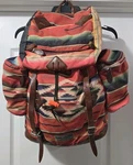 Rare Polo Yosemite Backpack Nylon Leather Native Indian Aztec Ralph Lauren Camp. Fixed Price $445.00.