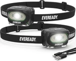 Eveready Led Headlamps (2-PACK), Of 2, Black (rechargeable). Fixed Price $27.11.