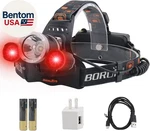 RJ-3000 Led Rechargeable HEADLAMP,3 Modes White And Red Hunting Headlamps,su. Fixed Price $44.36.