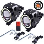 Pakrys Motorcycle Led Fog Lights U7 Spotlight High Strobe Beam Halo Rings White. Fixed Price $37.48.