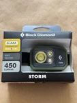 New Black Diamond Storm 450 Headlamp Color Dark Olive Fast Free Shipping. Fixed Price $49.50.