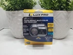 Luxpro Led Headlamp Flashlight Ultra Bright Multi Color 450 Lumens + Batteries. Fixed Price $19.89.
