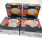 4PK Halo In. White New Construction Integrated Led Recessed W/night Light. Fixed Price $49.99.