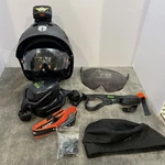 Green Devil Hard Hat Safety Helmet With Rechargeable Headlamp Light And Visor.... Fixed Price $67.99.