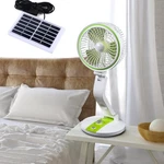 18" Portable Solar Power Fan Tabletop W/ Led Light Usb Rechargeable & Adjustabe. Fixed Price $22.98.