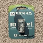 Olight CR123A Lithium Battery 3V 1600MAH For High-drain Devices. Fixed Price $8.95.