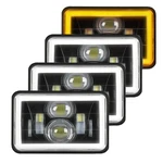 4X6 Headlights With White/amber Halo, Sealed Beam Compatible W.... Fixed Price $171.62.