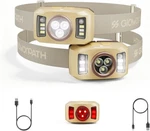 Upgraded Headlamp Rechargeable, Ultra Bright Headlight Flashlight With White Red. Fixed Price $26.97.