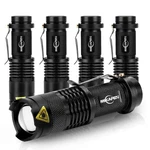 5 Pack Mini Flashlights 300LM Adjustable Focus Zoomable (black). Fixed Price $26.85.