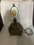 Vintage East Brass Table Lamp Footed Engraved Historical Figures Led Working. Fixed Price $220.49.