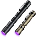 Uv Flashlight Pack 395NM Ultraviolet, 5.2 & 3.4 Inch, Black Gold. Fixed Price $13.35.