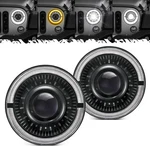 Partsam 7 Inch Led Headlights H6024 Dot Jeep Wrangler Jk Amber Halo Drl Pair. Fixed Price $67.49.