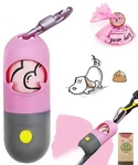 Dog Poop Bag Holder With Led Flashlight For Night Walks,silicone Tether & Don.... Fixed Price $17.09.