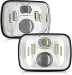 Auxbeam 8000LM 300% Bright 5X7 Headlights, 7X6 Led With Silver. Fixed Price $176.98.