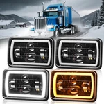 4PIECE Approved 4X6" 120W Led Headlights Drl For Peterbilt Kenworth Freightliner. Fixed Price $52.42.