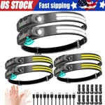 Cob Led Headlamp Usb Rechargeable Headlight Bar Band Torch Work 6000K. Fixed Price $58.02.