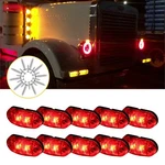 Red Led Truck Side Clearance Marker Light Lamp Auto Car Trailer Rv Oval 2.6" 10X. Fixed Price $14.99.