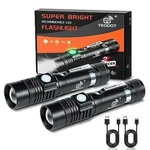 Teqdot Led Flashlights 2 Pack 1000 Lumens Type-c Rechargeable Mini Zo. Fixed Price $6.99.