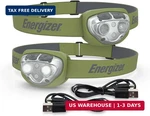 Energizer PRO-400 Headlamp Rechargeable (2-PACK), IPX4 Water Resistant. Fixed Price $35.45.
