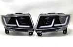 For 2011-2013 Jeep Grand Cherokee Led Drl Projector Headlight/lamps Black/clear. Fixed Price $184.99.