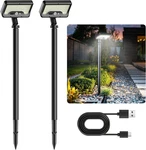 Solar Motion Lights Outdoor Waterproof 92 Leds Bright Pathway With Adjust. Fixed Price $44.99.