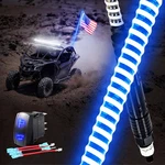 Viswiker 1PC New Upgrade Super Bright Blue Cob Whip Lights, 3FT,. Fixed Price $106.90.
