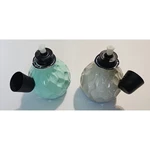 Tiki Brand Glass Tabletop Torches Set Of 2 Honeycomb Textured Green Grey 6.5IN. Fixed Price $30.00.
