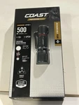 Coast XP6R Rechargeable 500 Lumens Flashlight With Hat Clip IP54 New/sealed. Fixed Price $19.99.