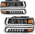 Led Headlights Assembly Headlamps Replacement Compatible With 1999-2002 Chevy Si. Fixed Price $516.99.