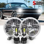 Ford Mustang 1965 1973 Brightest Pair 7" Round Led Headlights High Low Beam. Fixed Price $50.00.